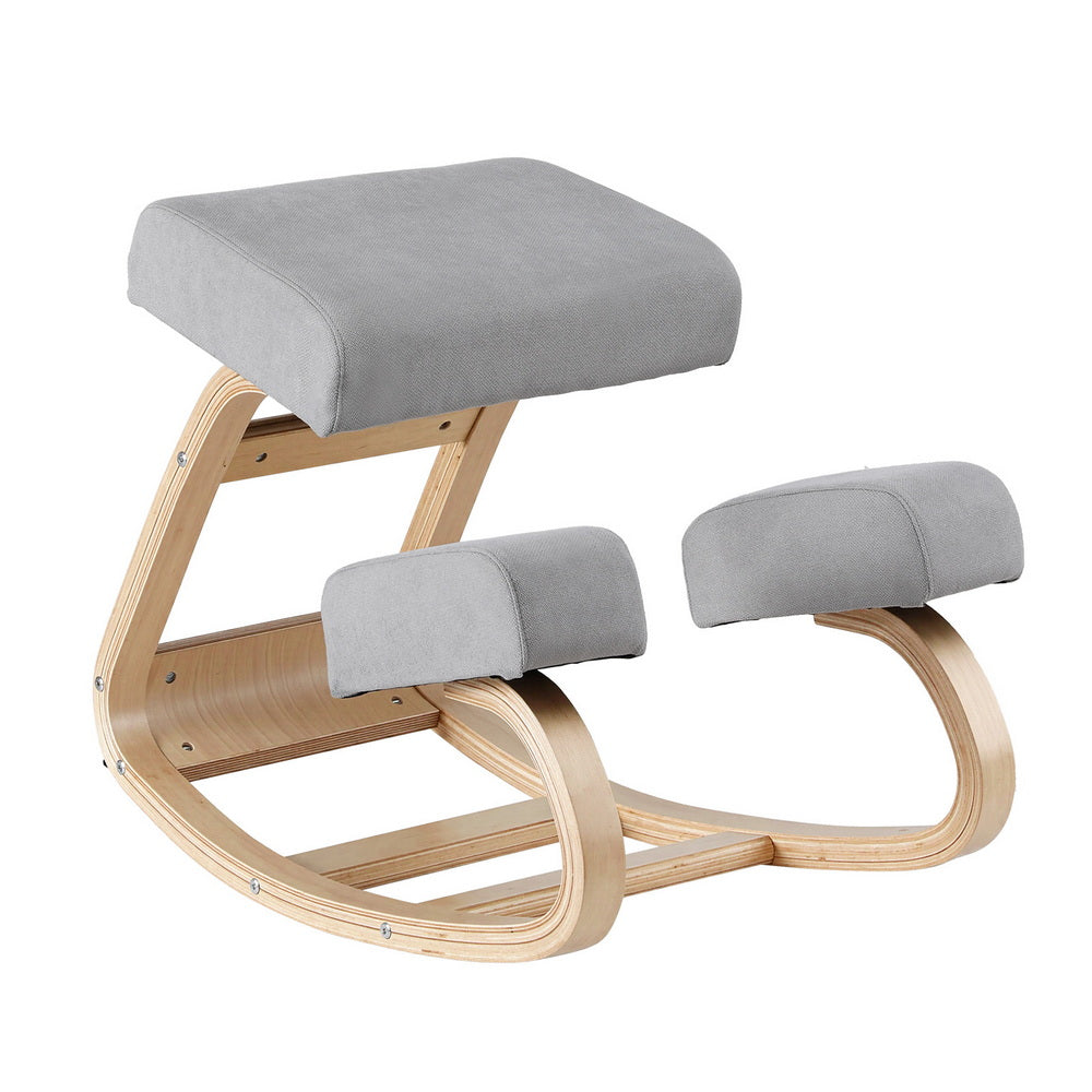 Artiss Kneeling Chair Ergonomic Posture Chair with Memory Foam Balance Stool for Home Office Gaming 120kg Weight Capacity Gray-0