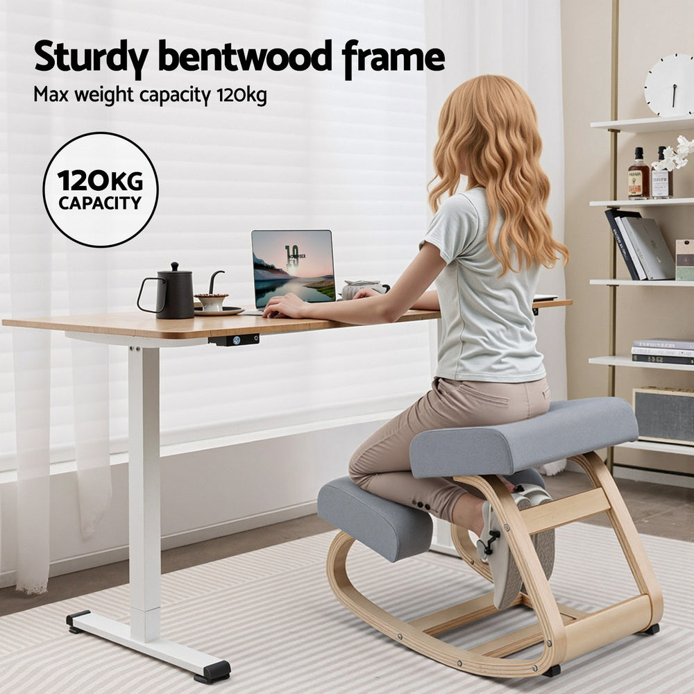 Artiss Kneeling Chair Ergonomic Posture Chair with Memory Foam Balance Stool for Home Office Gaming 120kg Weight Capacity Gray-5