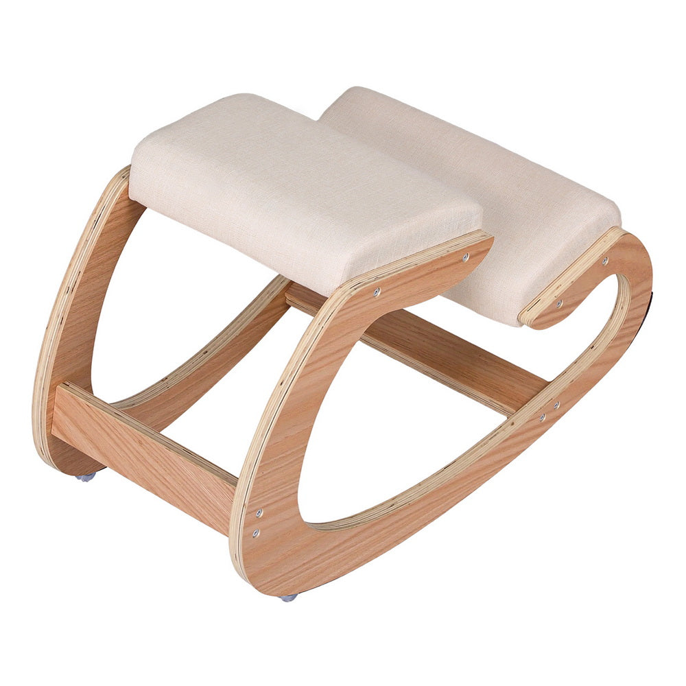 Artiss Kneeling Chair Ergonomic Posture Chair with Memory Foam Balance Stool for Home Office Gaming 120kg Weight Capacity Beige-2