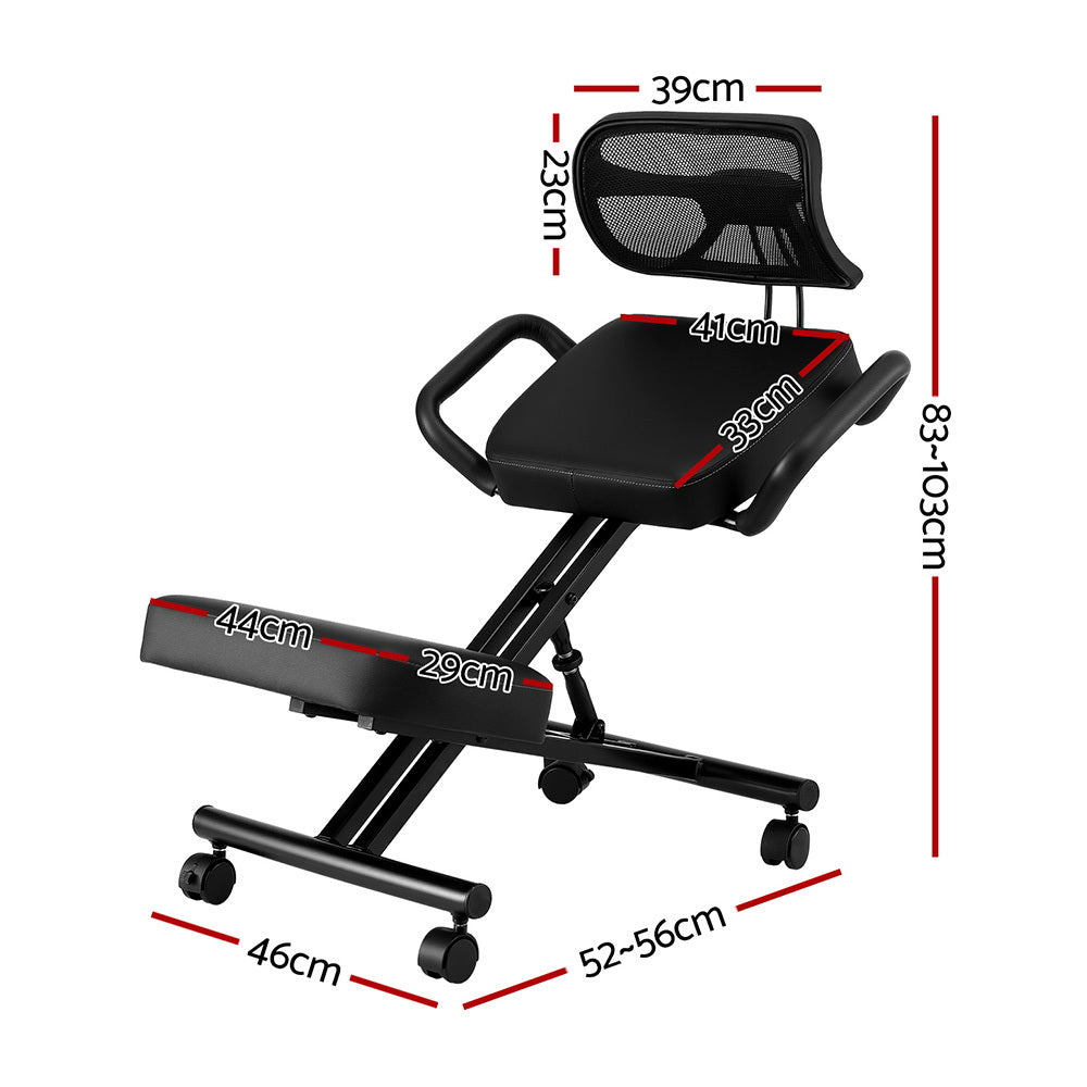 Artiss Kneeling Chair Ergonomic Office Home Knee Seat Posture Back Stretch Rest-1