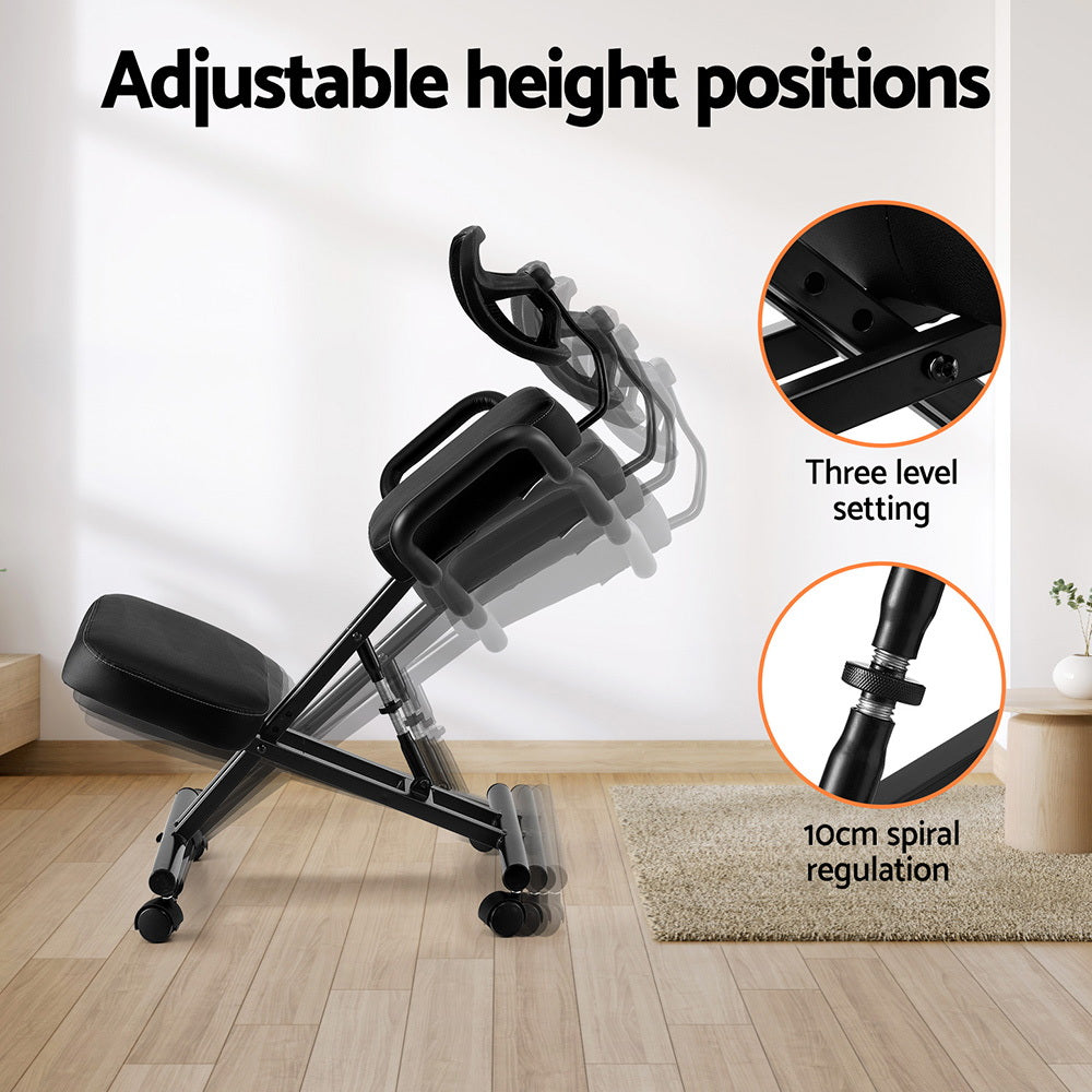Artiss Kneeling Chair Ergonomic Office Home Knee Seat Posture Back Stretch Rest-3