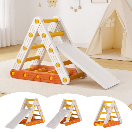 Keezi Kids Climbing Frame Set With Slide Indoor Outdoor Toddler Toys Pikler Triangle Climber-0