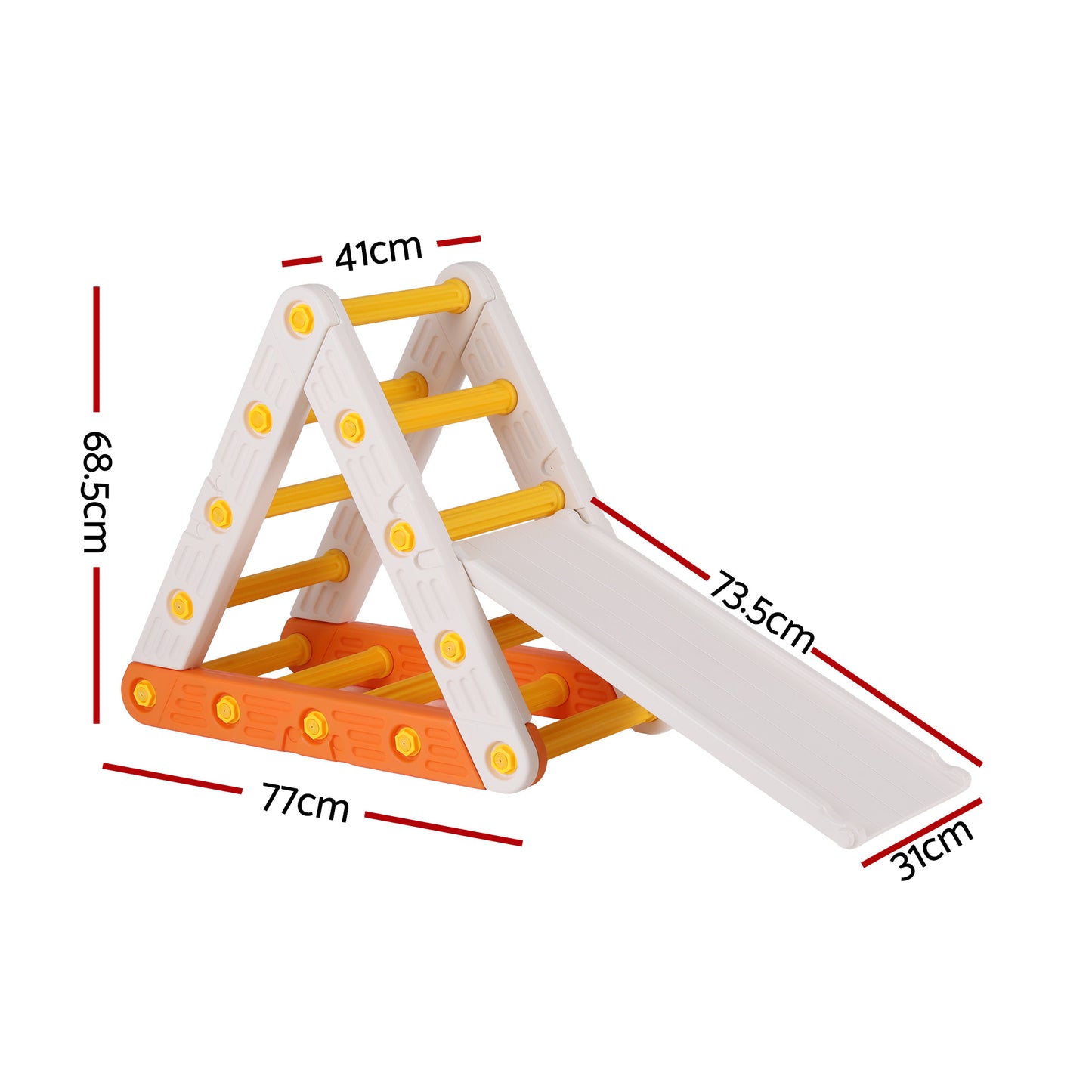 Keezi Kids Climbing Frame Set With Slide Indoor Outdoor Toddler Toys Pikler Triangle Climber-1