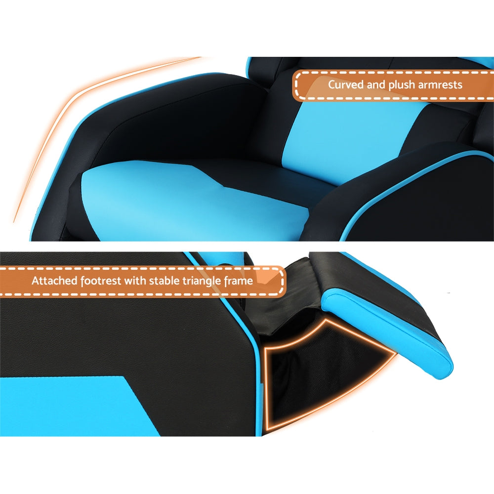 Keezi Kids Recliner Chair PU Leather Gaming Sofa Lounge Couch Children Armchair-5