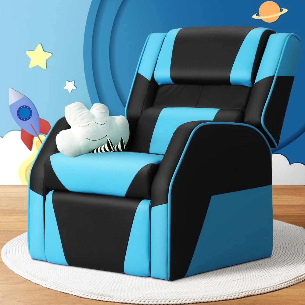 Keezi Kids Recliner Chair PU Leather Gaming Sofa Lounge Couch Children Armchair-6