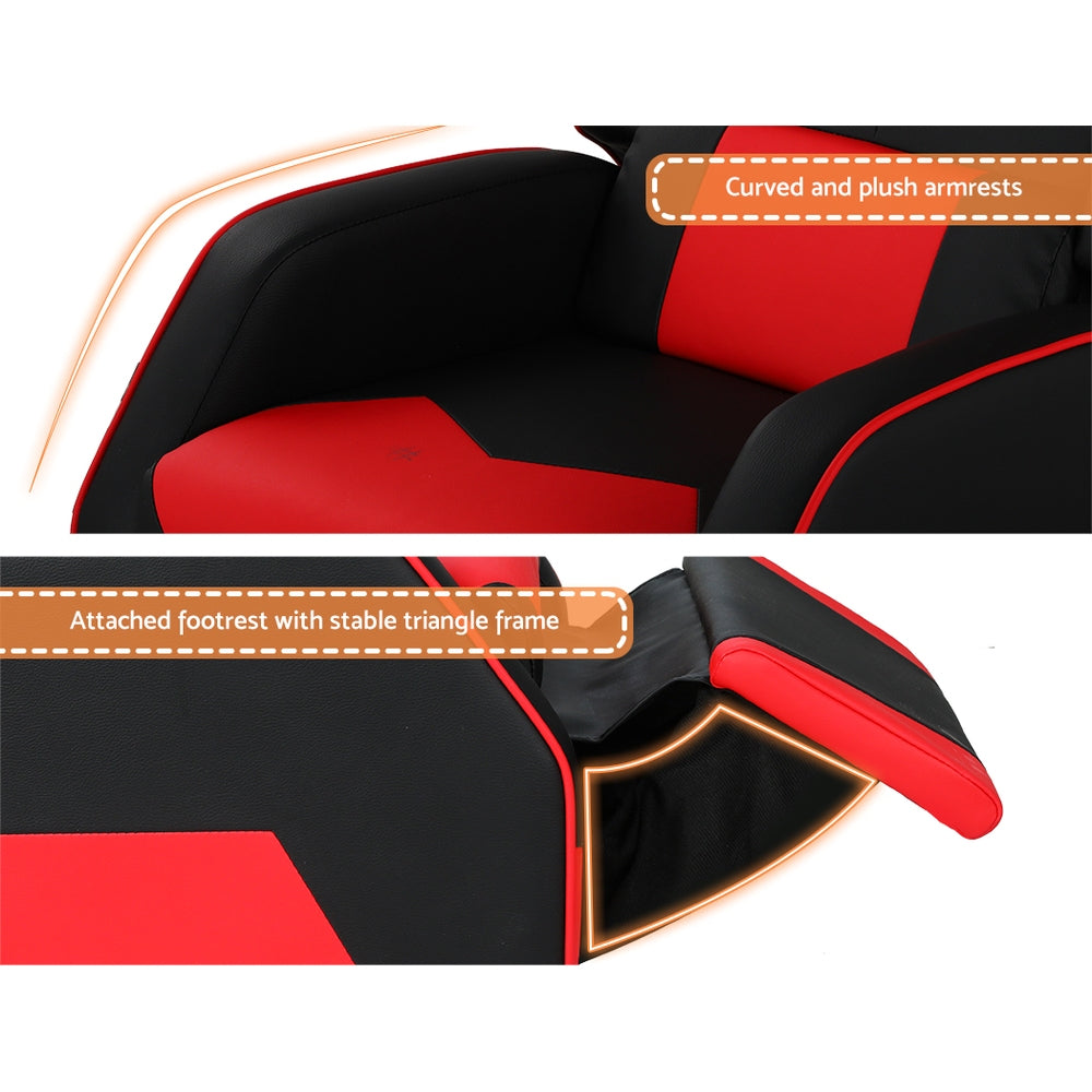 Keezi Kids Recliner Chair PU Leather Gaming Sofa Lounge Couch Children Armchair-6