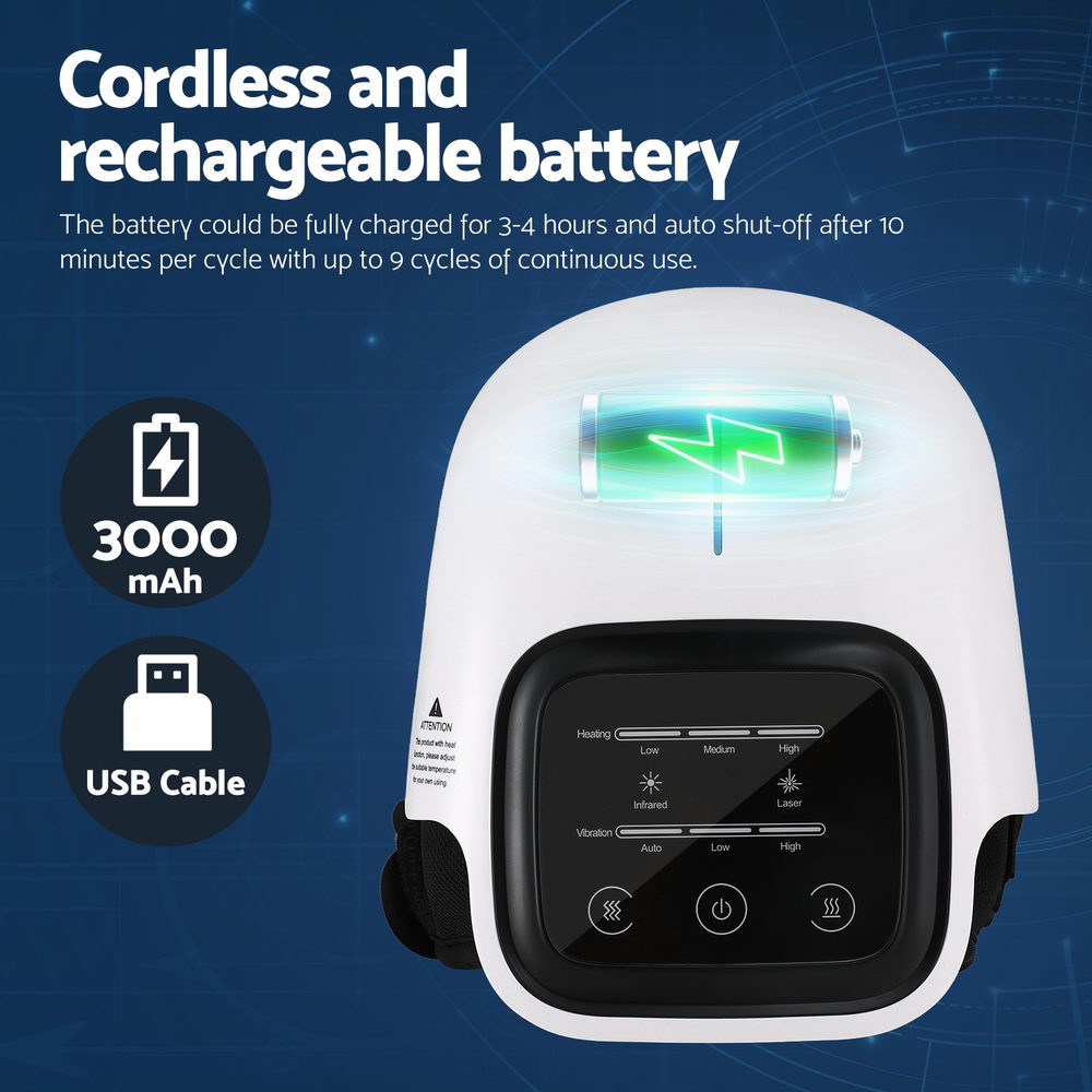 Livemor Knee Massager Vibration Infrared Heating Therapy Machine Elbow-5