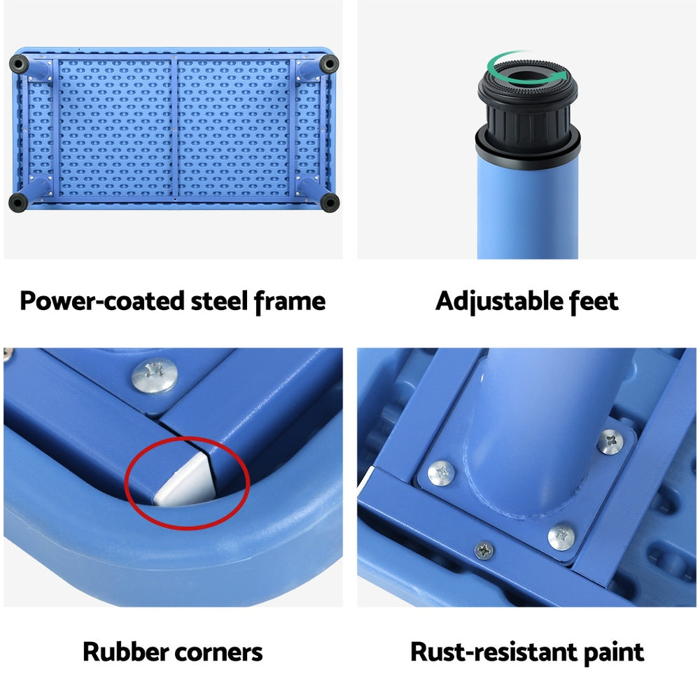 Keezi Kids Table Plastic Square Activity Study Desk 60X120CM-4