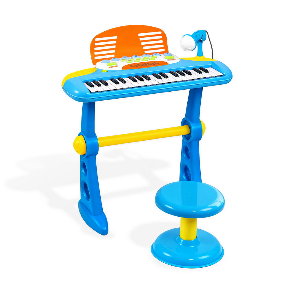 Keezi Kids Piano Keyboard 37 Keys Electronic Musical Instrument Set w/ Stool Microphone-0