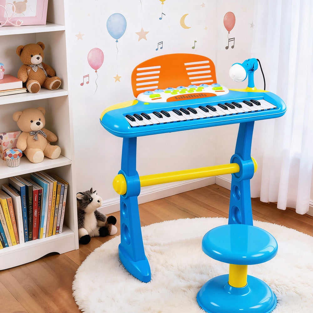 Keezi Kids Piano Keyboard 37 Keys Electronic Musical Instrument Set w/ Stool Microphone-6