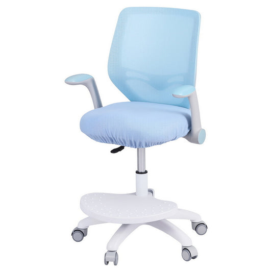 Keezi Kids Ergonomic Study Chair Adjustable w/ Wheels Footrest Blue-0
