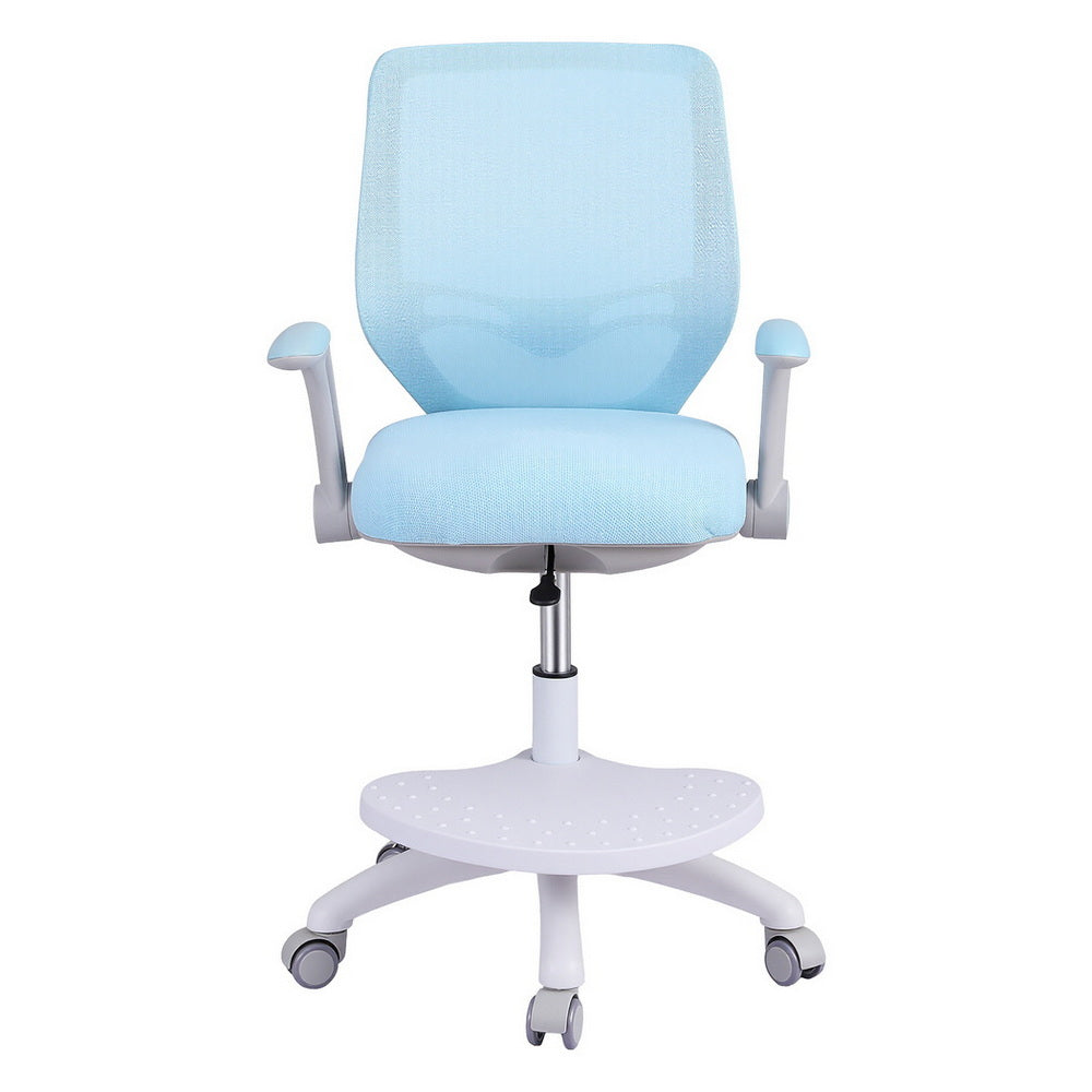 Keezi Kids Ergonomic Study Chair Adjustable w/ Wheels Footrest Blue-2