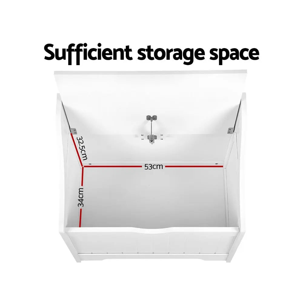 Keezi Kids Toy Box Chest Children Storage Clothes Toys Organiser Square-4