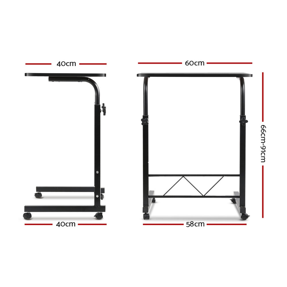 Artiss Laptop Desk Table Adjustable 60CM Black-1