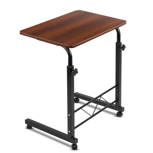 Artiss Laptop Desk Table Adjustable 60CM Dark Wood-0