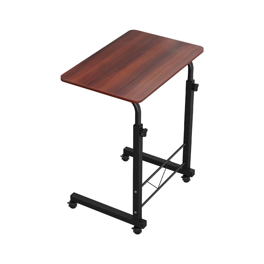 Artiss Laptop Desk Table Adjustable 60CM Dark Wood-0