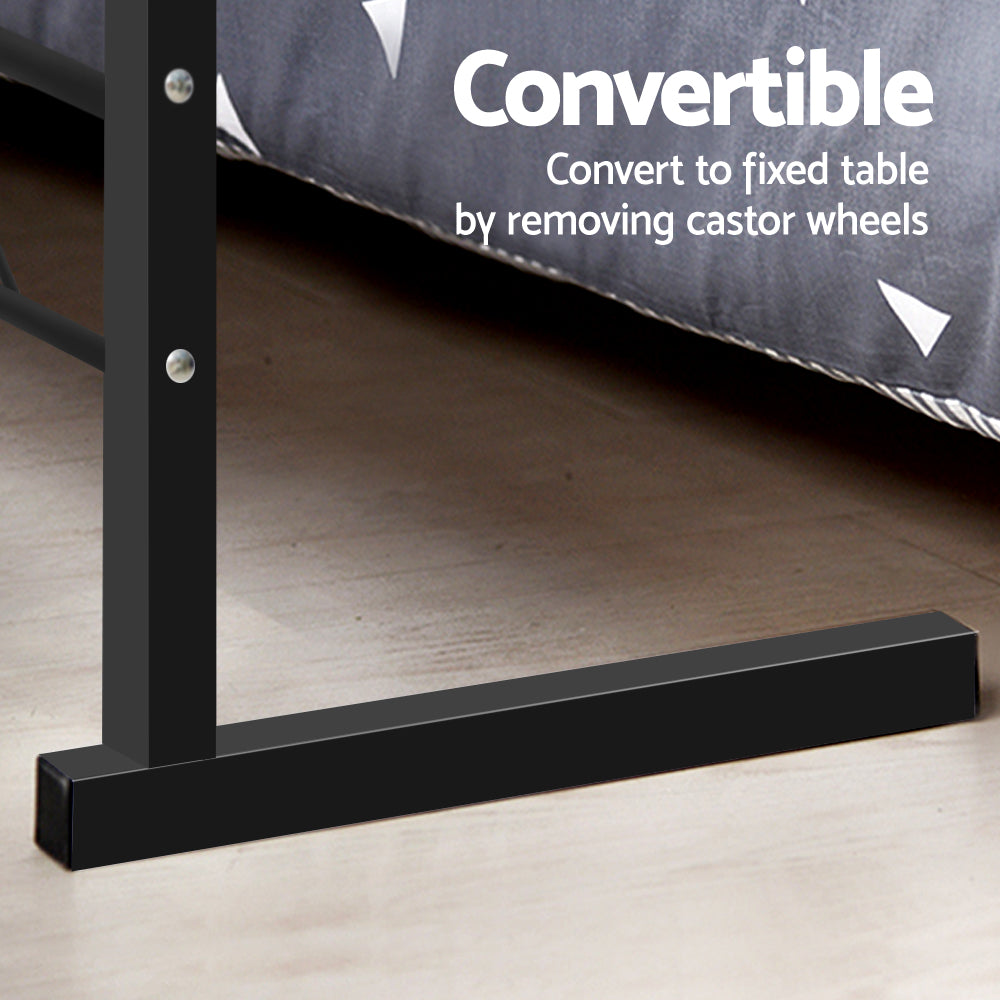 Artiss Laptop Desk Table Adjustable 60CM Dark Wood-6