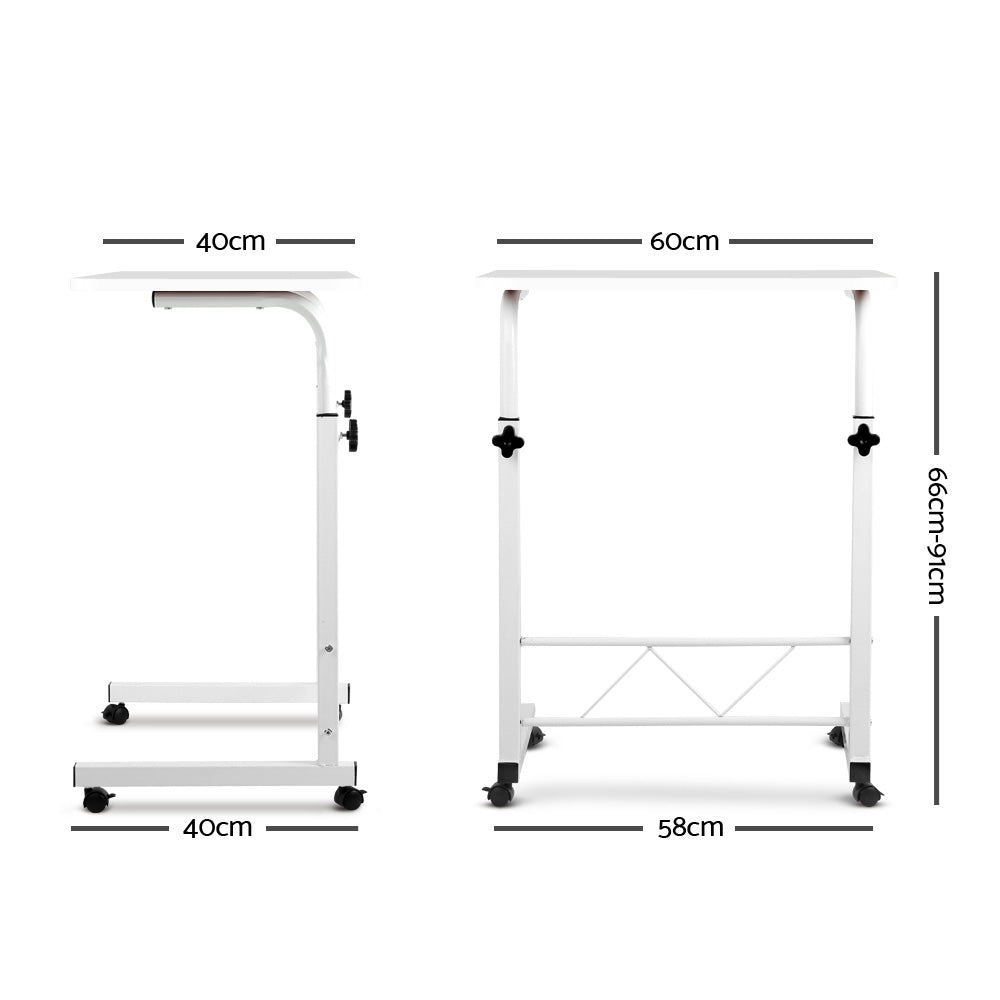 Artiss Laptop Desk Table Adjustable 60CM White-1