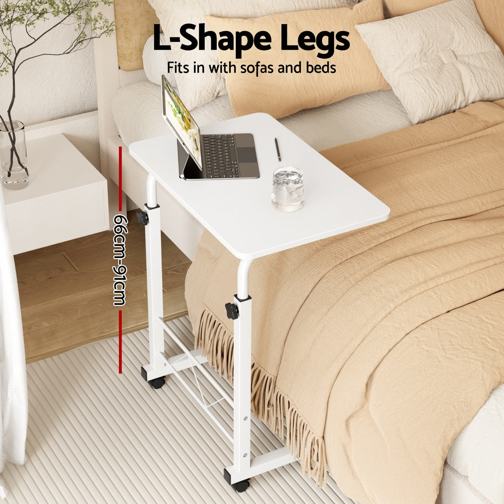 Artiss Laptop Desk Table Adjustable 60CM White-3