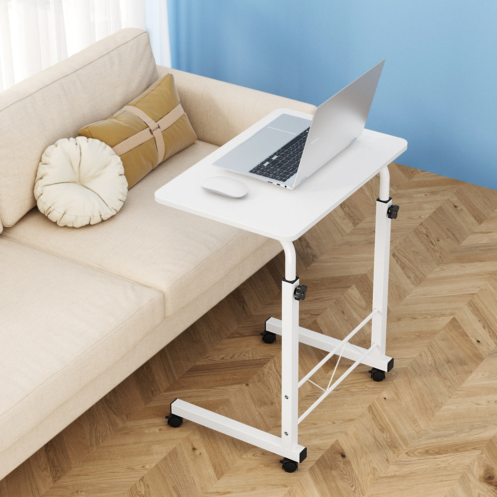 Artiss Laptop Desk Table Adjustable 60CM White-7