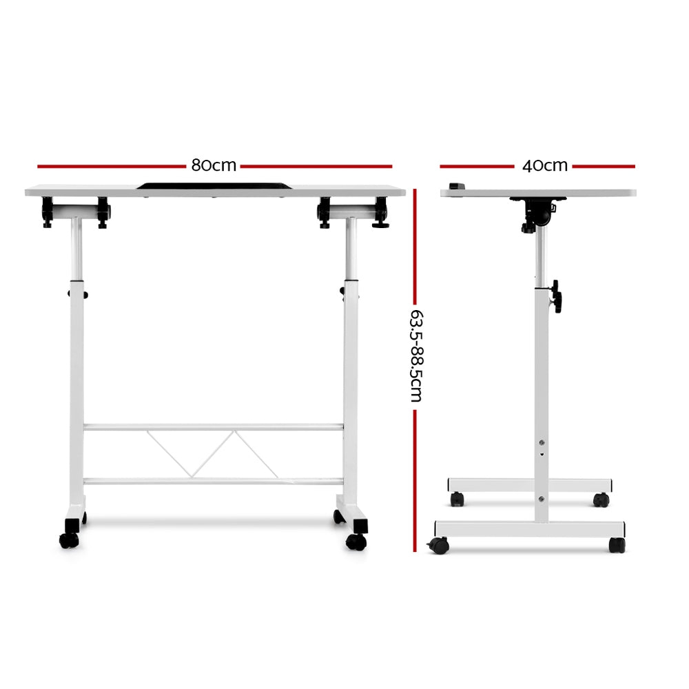 Artiss Laptop Desk Table Adjustable 80CM White-1