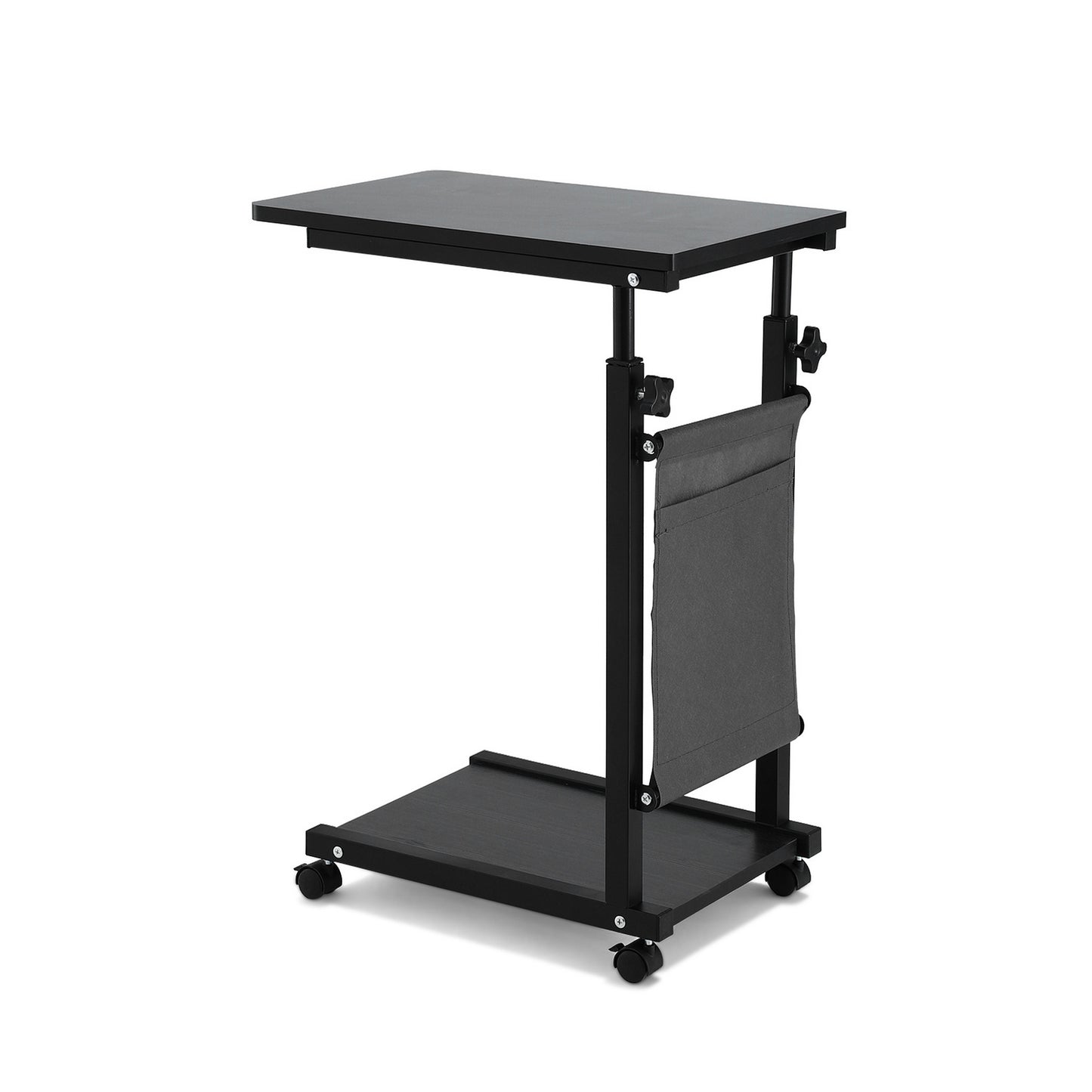 Artiss Laptop Desk Height Adjustable Mobile Workstation Computer Desks 48CM Black-0