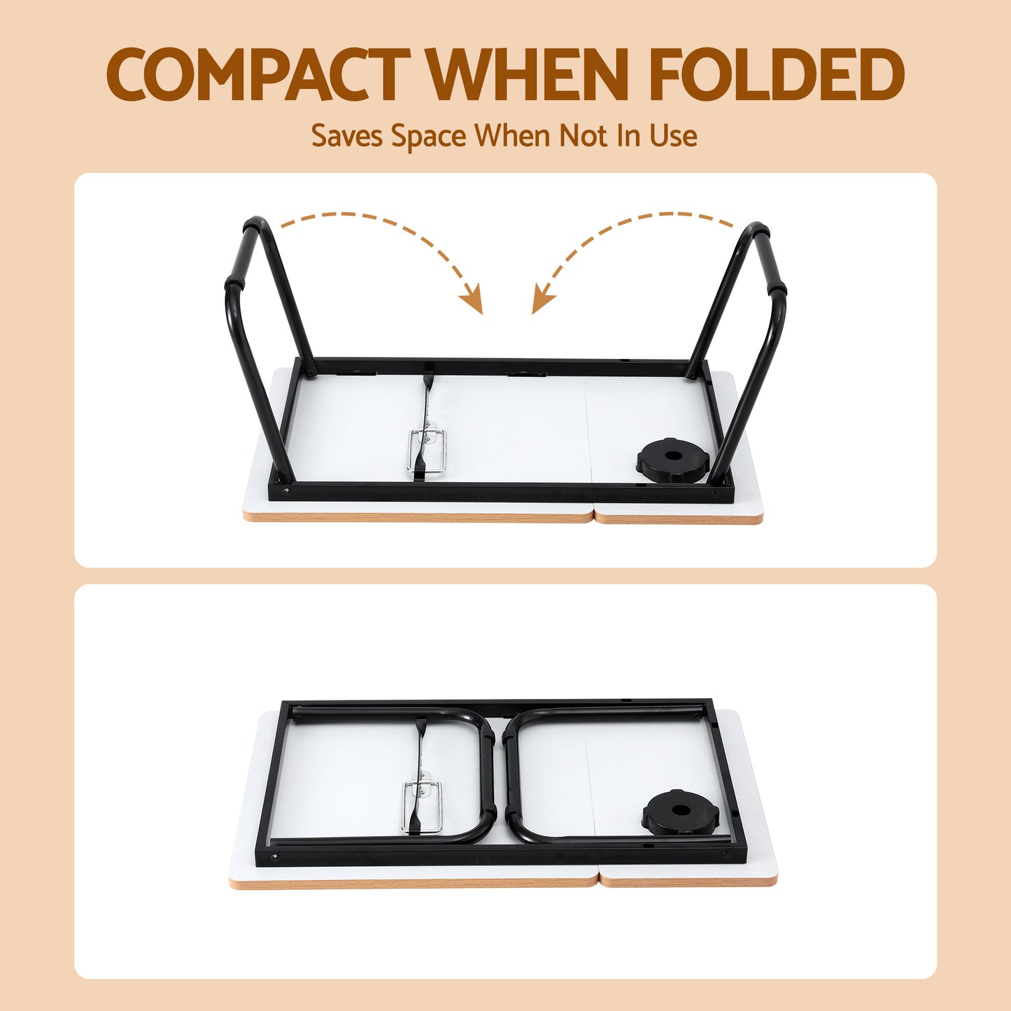 Artiss Laptop Desk Bed Table Foldable Portable Desktop Oak-5