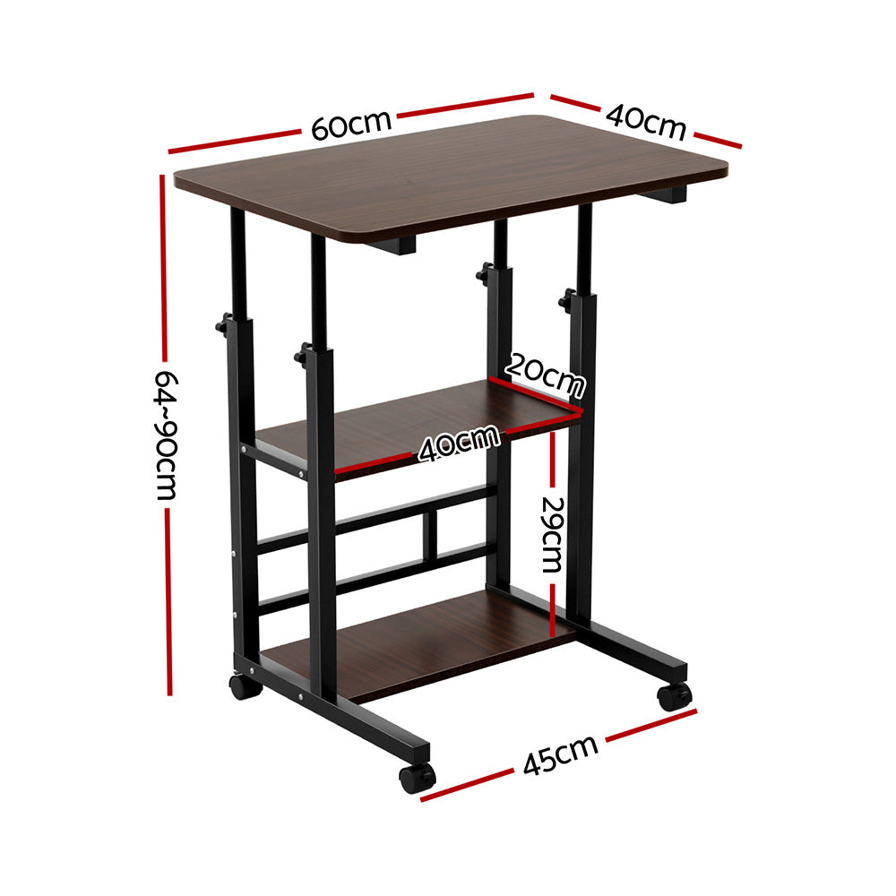 Artiss Laptop Desk Height Adjustable Mobile Workstation Computer Desks 60CM-1