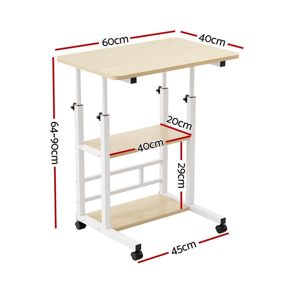 Artiss Laptop Desk Height Adjustable Mobile Workstation Computer Desks 60CM-1