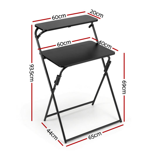 Artiss Laptop Desk Foldable Study Desk Home Office Black-1