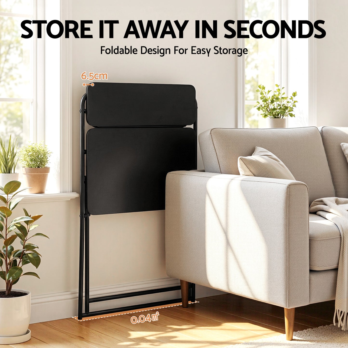 Artiss Laptop Desk Foldable Study Desk Home Office Black-6