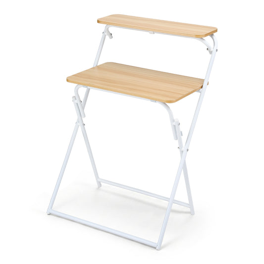 Artiss Laptop Desk Foldable Study Desk Home Office Oak-0