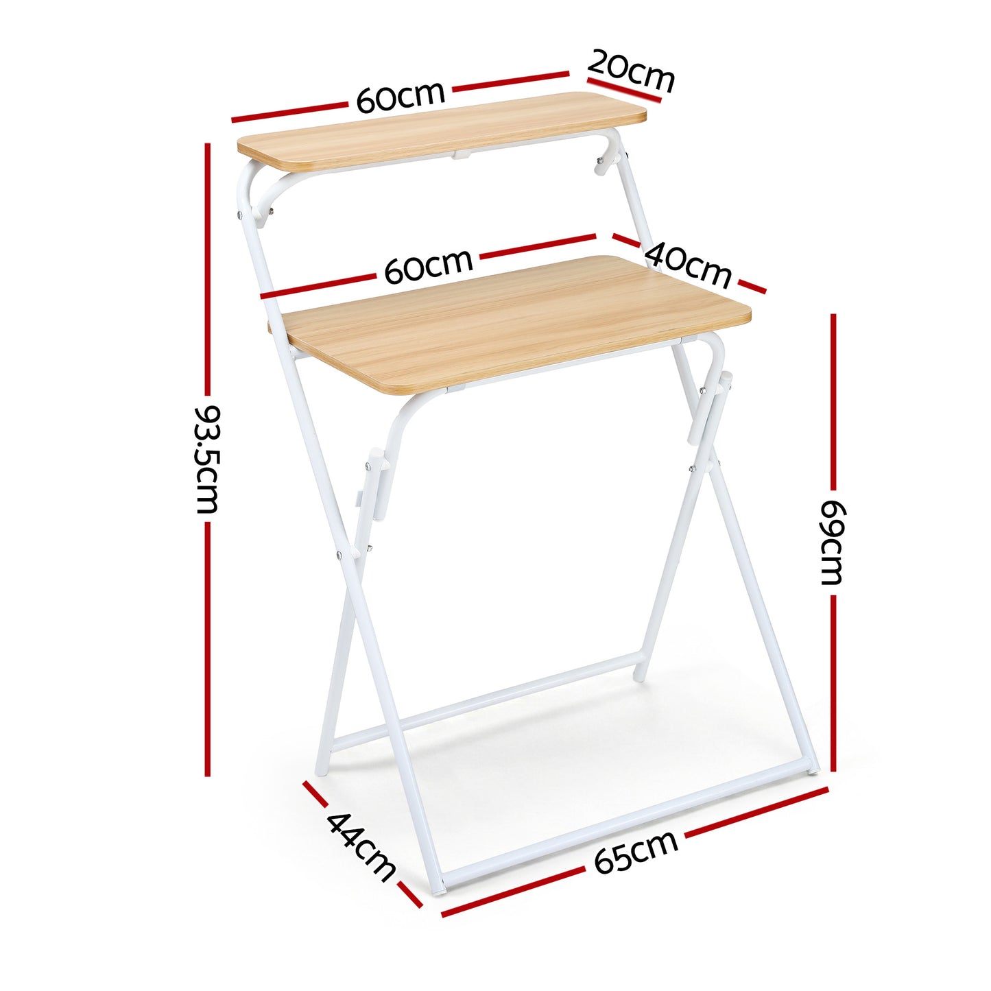 Artiss Laptop Desk Foldable Study Desk Home Office Oak-1