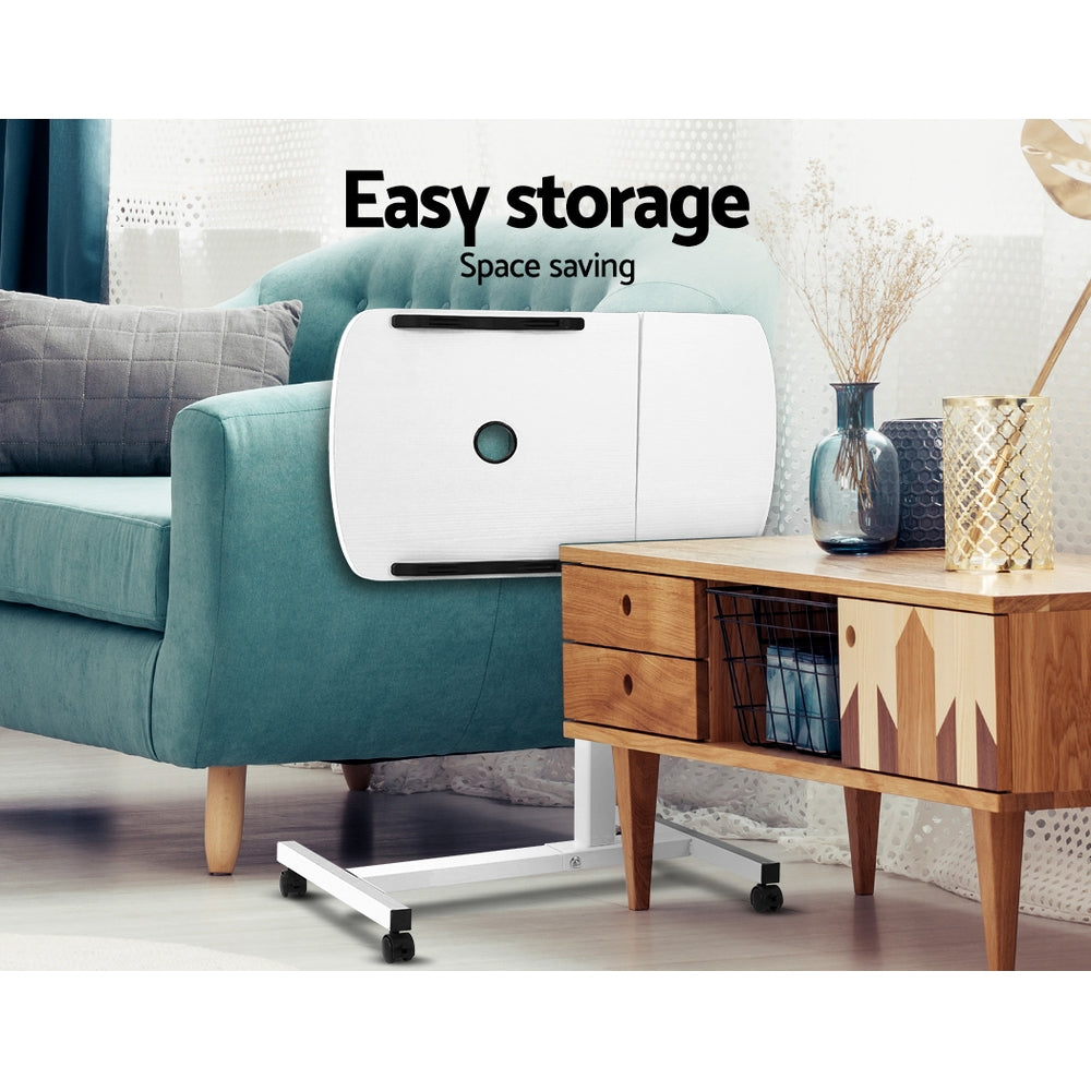 Artiss Laptop Desk Table Fan Cooling White 60CM-6