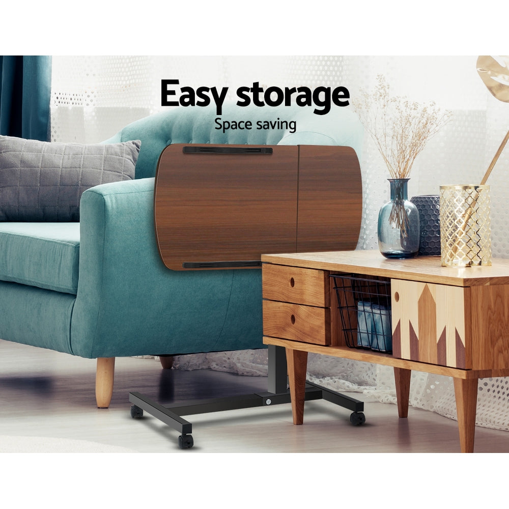 Artiss Laptop Desk Table Fan Cooling Walnut 60CM-6