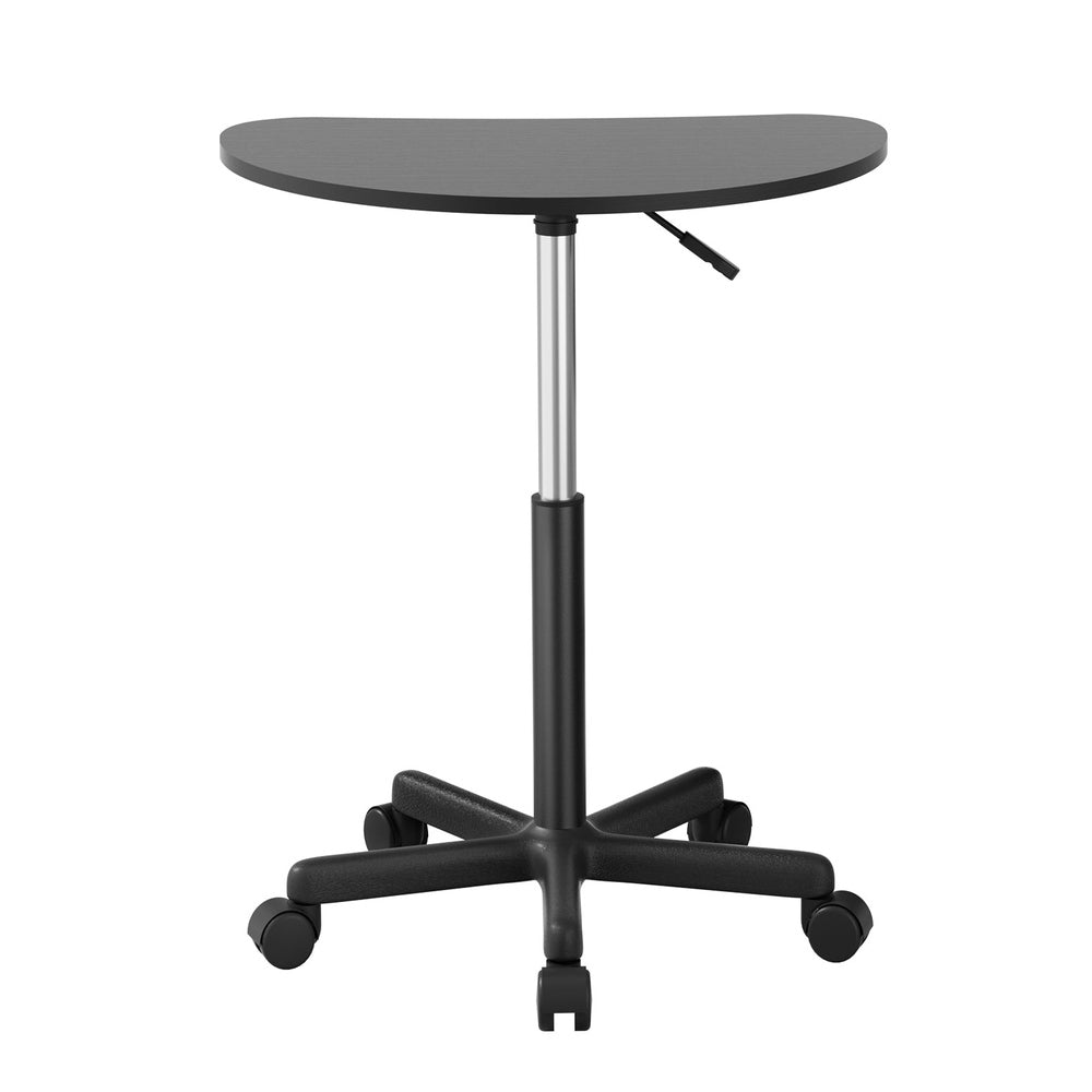 Artiss Laptop Desk Portable Height Adjustable Table Caster Wheels 60CM Black-2