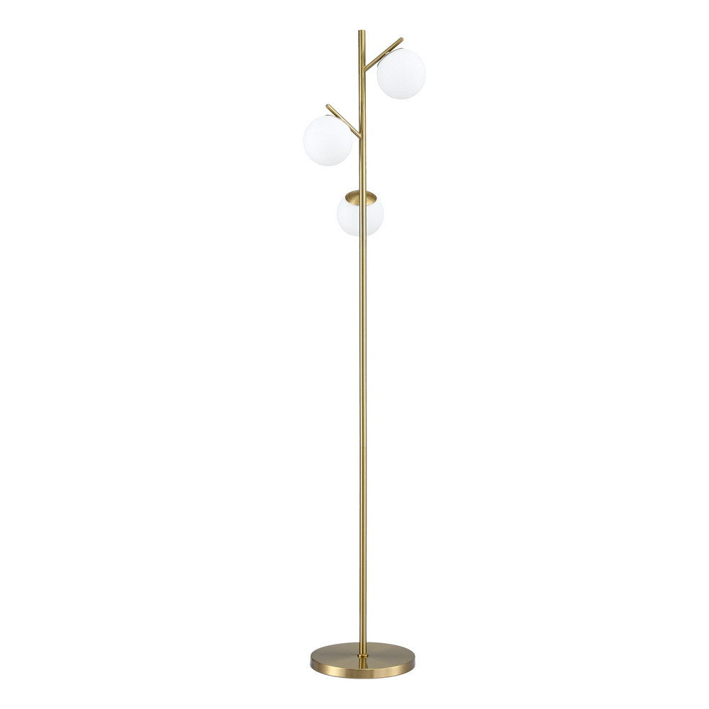 Artiss 3-Light Tree Floor Lamp 165cm Tall Standing Light with Sphere Glass Shades for Modern Homes-6