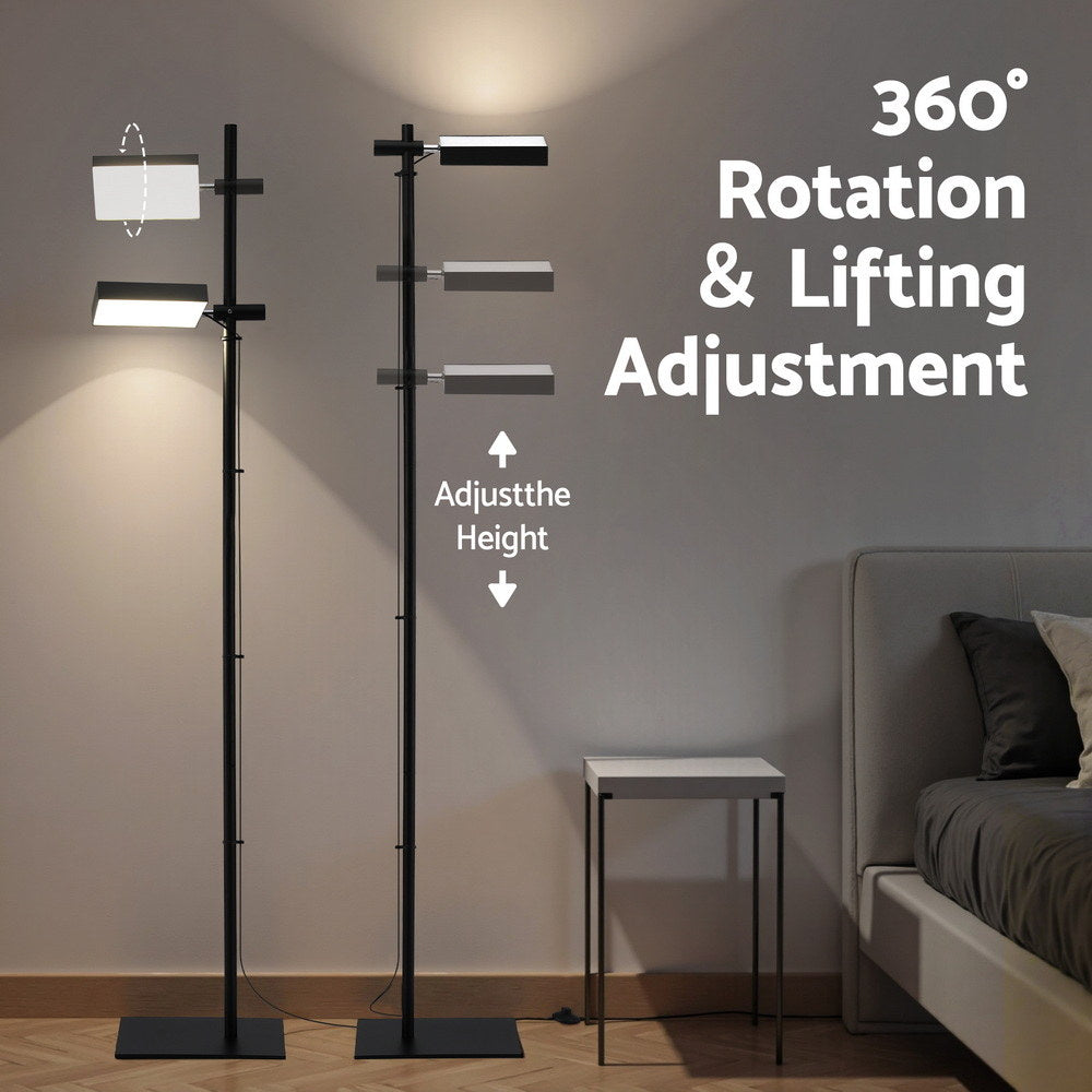 Artiss LED Floor Lamp, Modern Reading Lamp 360～ Rotating Adjustable Light Head,12W Standing Lamp for Living Room, Bedroom Office-3