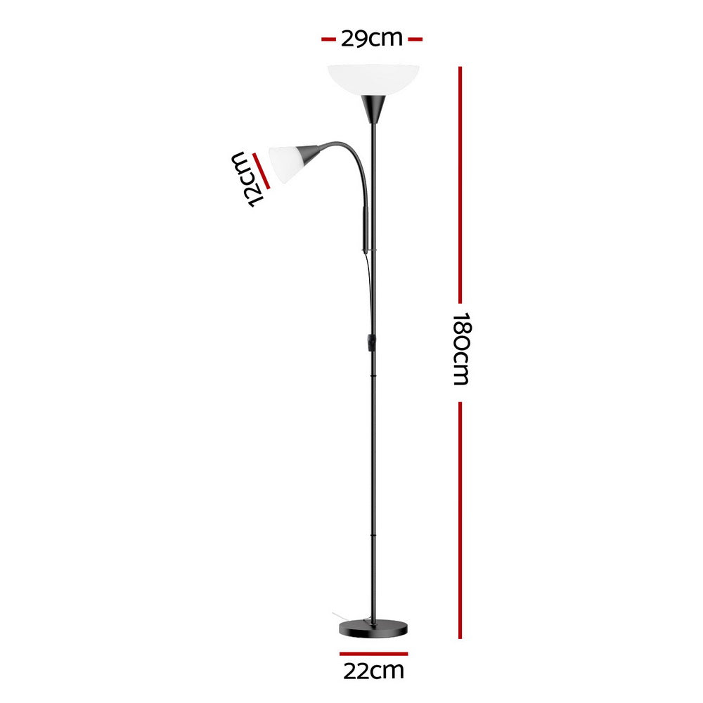 Artiss Floor Lamp Mother and Child Modern Home Living Room Office Reading Black-1