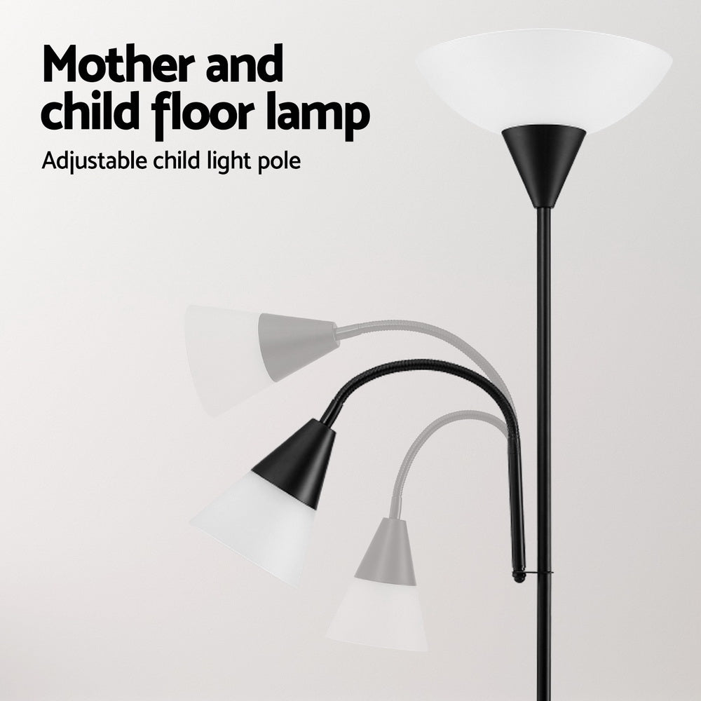 Artiss Floor Lamp Mother and Child Modern Home Living Room Office Reading Black-4