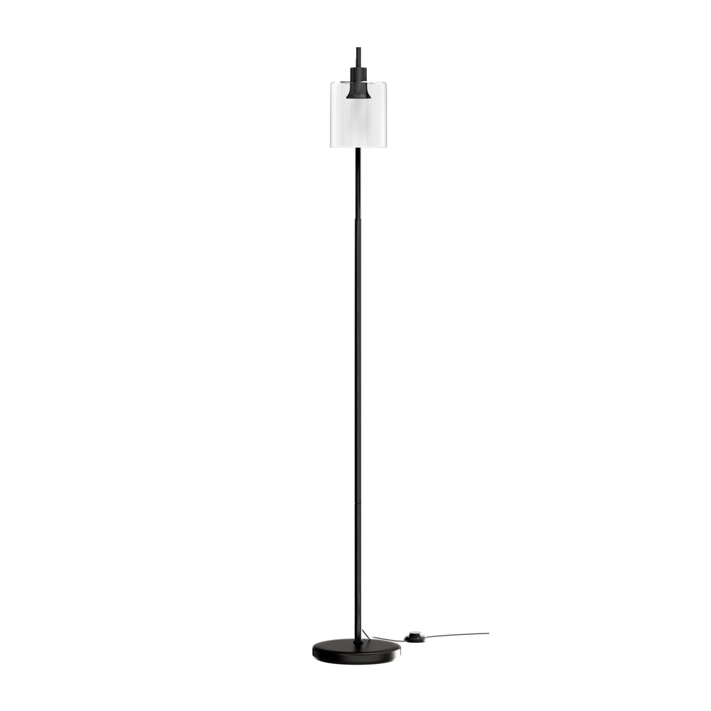 Artiss Floor Lamp Light Stand Modern Home Living Room Office Reading Glass Shade Black-2