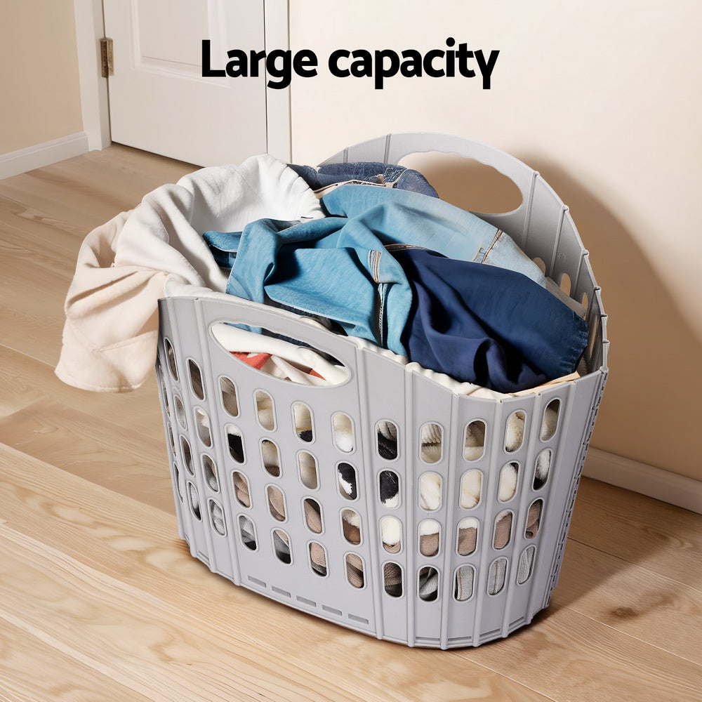 Artiss Laundry Basket Hamper Large Foldable Washing Clothes Storage Organiser-3