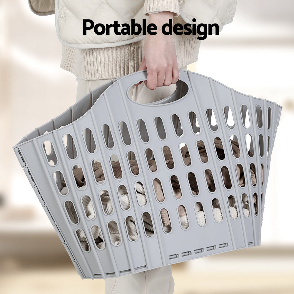 Artiss Laundry Basket Hamper Large Foldable Washing Clothes Storage Organiser-4