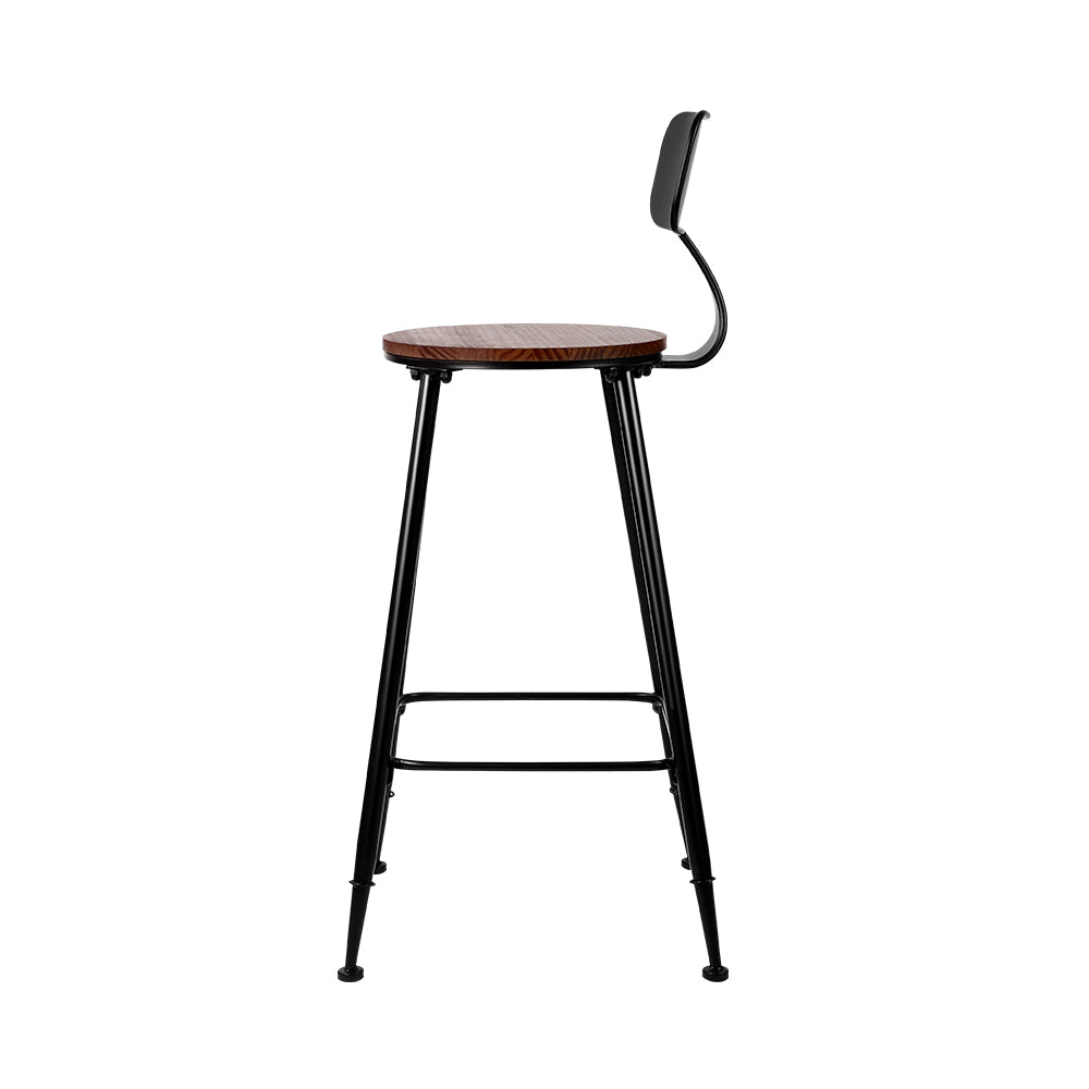 Artiss 4x Bar Stools Vintage Metal Chairs-3