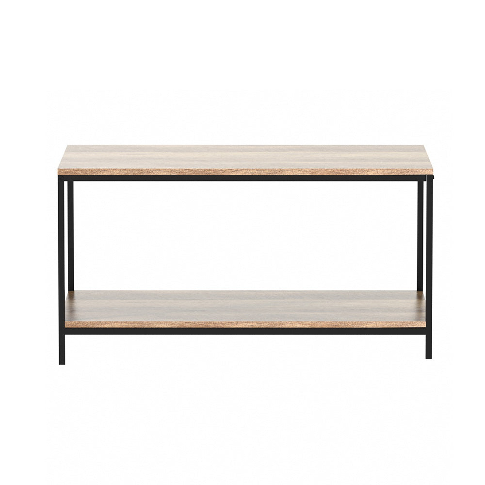 Artiss Coffee Table Rectangular 93CM Walnut Olin-2