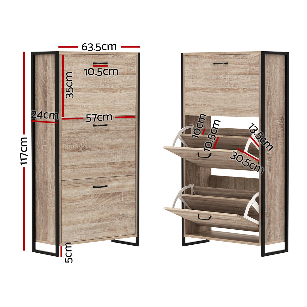 Artiss Shoe Rack Cabinet Adjustable Shelves 24 Pairs Tim-1