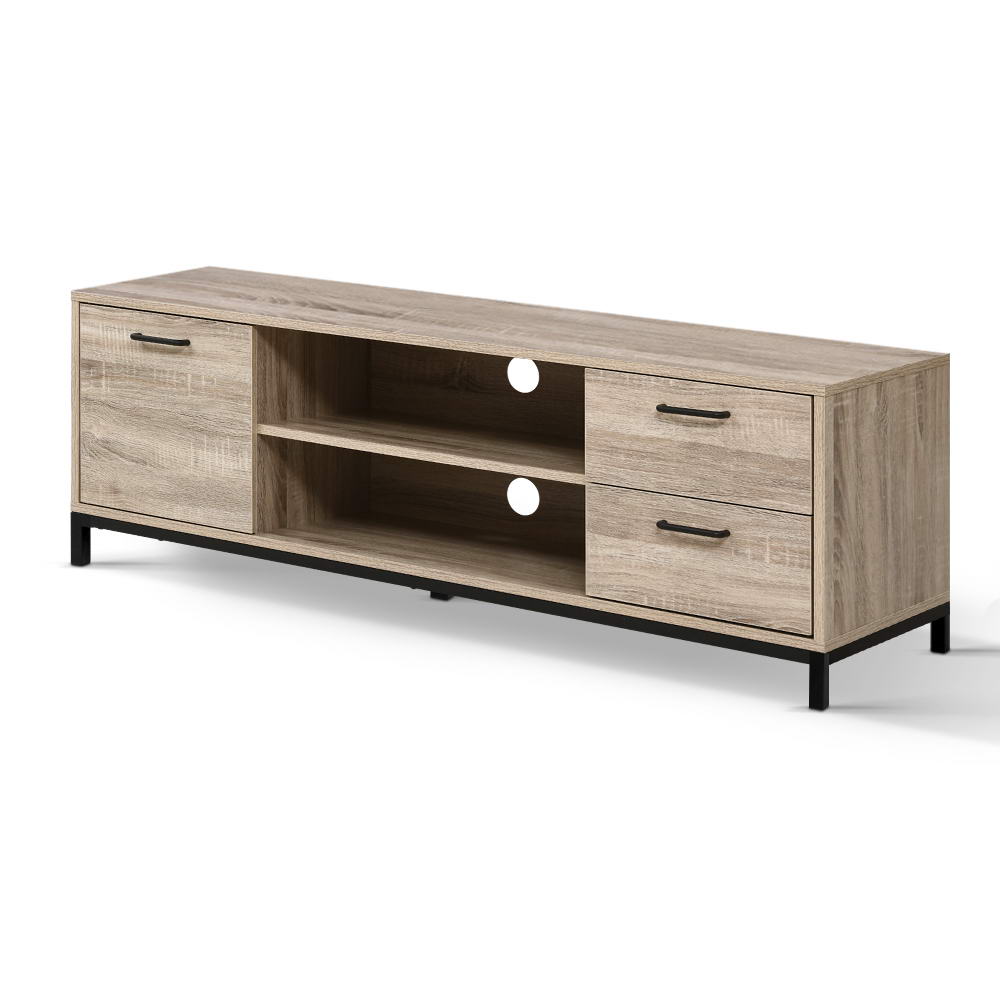Artiss TV Cabinet Entertainment Unit 132cm Pine Tania-2
