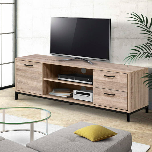 Artiss TV Cabinet Entertainment Unit 132cm Pine Tania-0