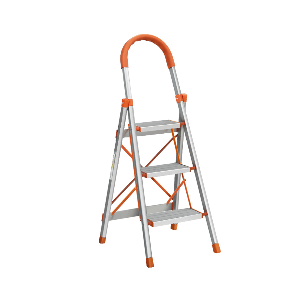 Giantz 3 Step Ladder Multi-Purpose Folding Aluminium Light Weight Non Slip Platform-0