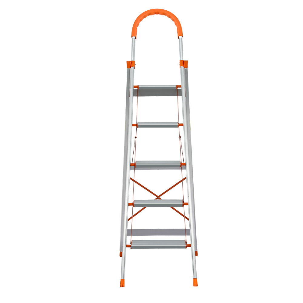 Giantz 5 Step Ladder Multi-Purpose Folding Aluminium Light Weight Non Slip Platform-2